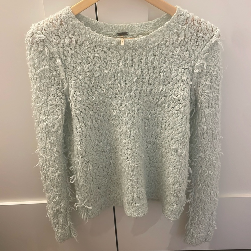 Free people light blue cozy sweater